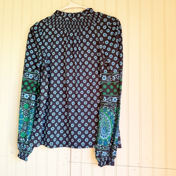 Boden Size 0 Blue Fay Smocked Jersey Shirt - Picture 9 of 9
